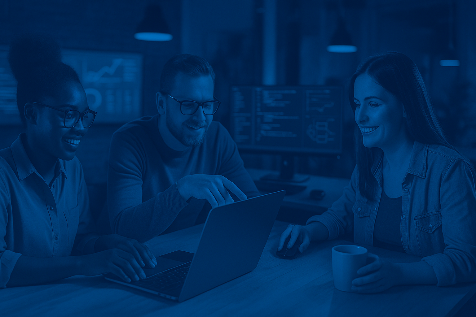 Equipo colaborando transformación digital